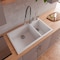 Alfi Brand White 34" Dbl Bowl Drop In Granite Composite Kitchen Sink AB3319DI-W - alternate 2